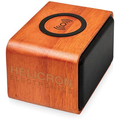 Wooden speaker with wireless charging pad   (24550)