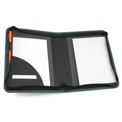 Picture of ECO a5 zipped conference folder in COMO rPET