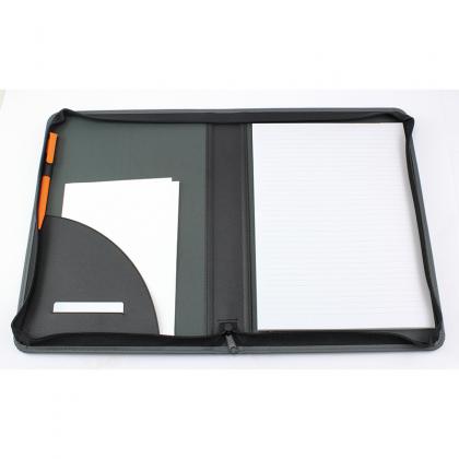 Picture of ECO a4 zipped conference folder in COMO rPET