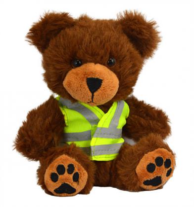 GEORGE BEAR WITH HI VIZ VEST 5 inch  E1415105