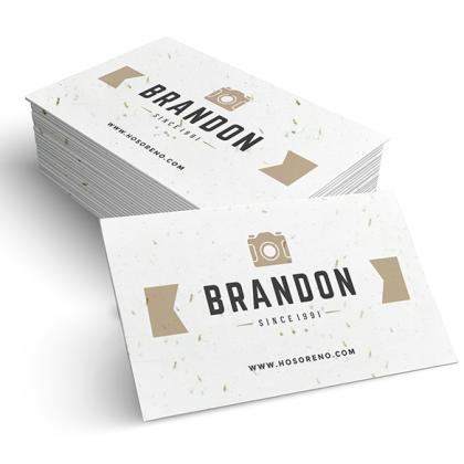 Seeded Paper Business Cards (1PP) E1413207