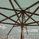 Printed Parasols: Classic PLUS Sustainable Certified Sustainably Sourced Wood Eco Parasol - 3m x 3m Square Canopy
