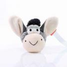 Dog toy knotted animal donkey-gray-one size