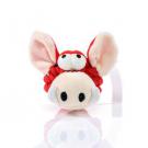 Dog toy knotted animal boar-red-one size