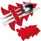 Cutlery pad in Christmas tree shape