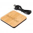 Leaf bamboo and fabric wireless charging pad   (24555)