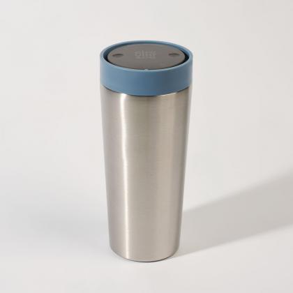 Circular Stainless Steel Travel Mug, 16oz (454ml)