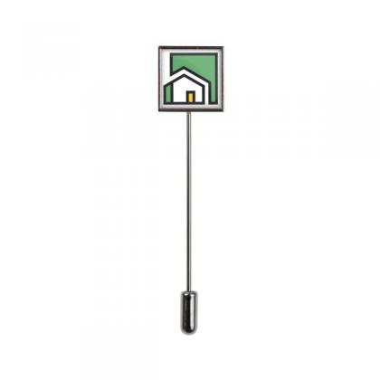 Pin Lapel Metal, Square, 15 mm