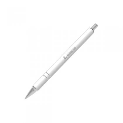 Pen Alu White (Blue ink)