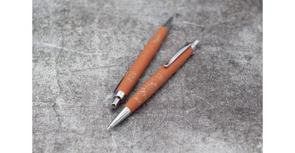 Round Leonardo ballpen & mechanical pencil set