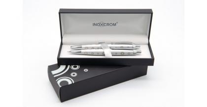 Round Funky ballpen & mechanical pencil set