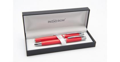 Arc ballpen & fountain pen set crimson