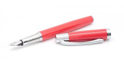 Arc ballpen & fountain pen set crimson