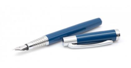 Arc ballpen & fountain pen set in royal blue