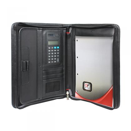 GF494 Ambassador A4 Zip Folio with Calculator