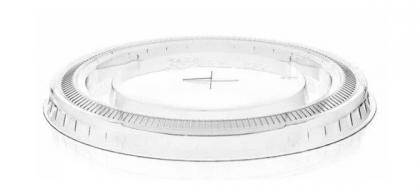 Clear Smoothie Lids- PLA/Compostable Flat