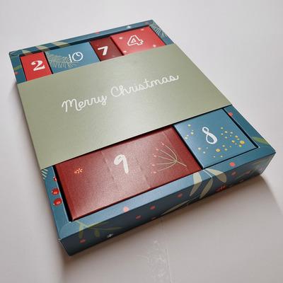 Stock Luxury Advent Calendar with 12 Boxes - JOY, PEACE & LOVE - AB_05-12