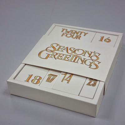 Luxury eco friendly advent calendar with 12 boxes (3 sizes) - AB05/12 or AB_06/12 (same sizeboxes)