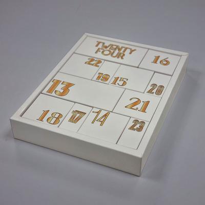 Luxury eco friendly advent calendar with 12 boxes (3 sizes) - AB05/12 or AB_06/12 (same sizeboxes)