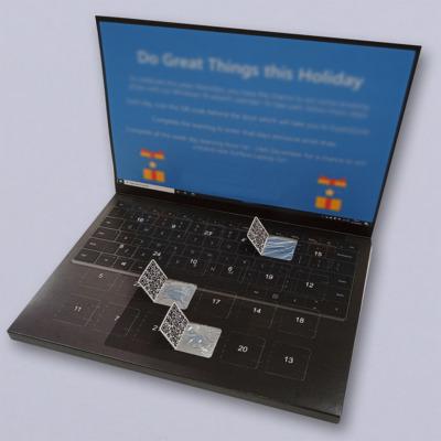 Chocolate advent calendar - filled chocolate tray - AH_1878/9 Foiled Chocolate Tray Advent Calendar