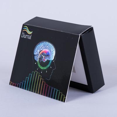 Hinged Lid Box Promotional Box With Board Fitment Holding Vials