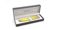 Arc ballpen & fountain pen set pear yellow
