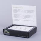 Hinged Lid Box Promotional Box With Board Fitment Holding Vials