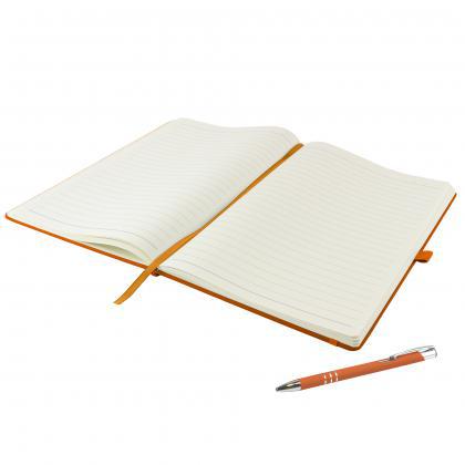 Dunn A4 Notebook and Pen Set in Orange