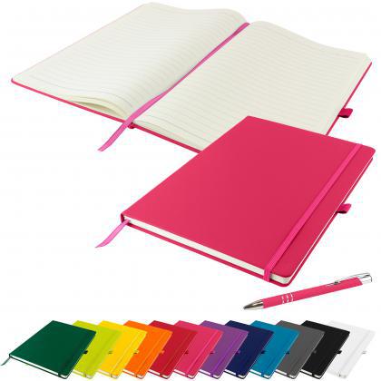 Dunn A4 Notebook and Pen Set in Pink