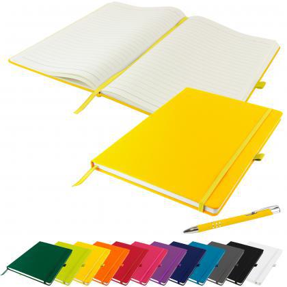 Dunn A4 Notebook and Pen Set in Yellow