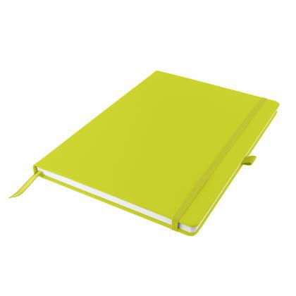 Dunn A4 PU Soft Feel Lined Notebook in Lime