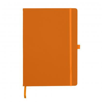 Dunn A4 PU Soft Feel Lined Notebook in Orange