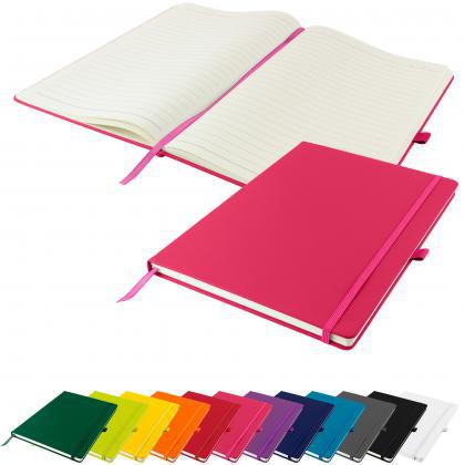 Dunn A4 PU Soft Feel Lined Notebook in Pink