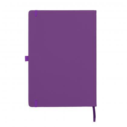 Dunn A4 PU Soft Feel Lined Notebook in Purple
