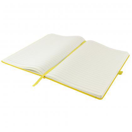 Dunn A4 PU Soft Feel Lined Notebook in White
