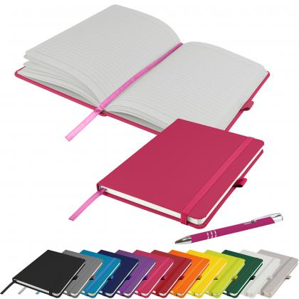 Dimes A5 Notebook and Pen Set in Pink