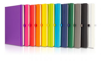 Dimes A5 Lined Soft Touch PU Notebook in Yellow