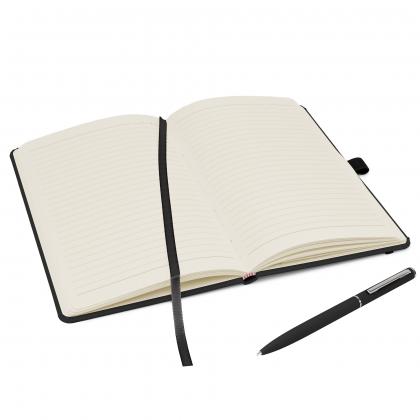 Notes London - Wilson A5 FSC® Notebook & Pen Set in Black