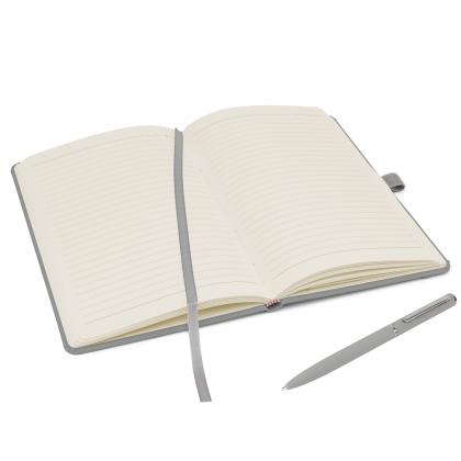 Notes London - Wilson A5 Certified Sustainably Sourced  Notebook & Pen Set in Grey