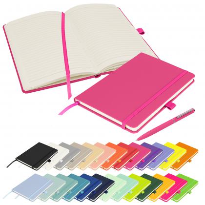 Notes London - Wilson A5 Certified Sustainably Sourced  Notebook & Pen Set in Pink