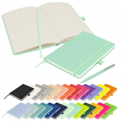 Notes London - Wilson A5 Certified Sustainably Sourced  Notebook & Pen Set in Pastel Aqua Marine