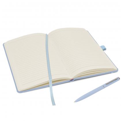 Notes London - Wilson A5 Certified Sustainably Sourced  Notebook & Pen Set Pastel Blue