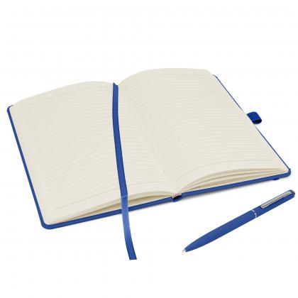 Notes London - Wilson A5 Certified Sustainably Sourced  Notebook & Pen Set in Blue