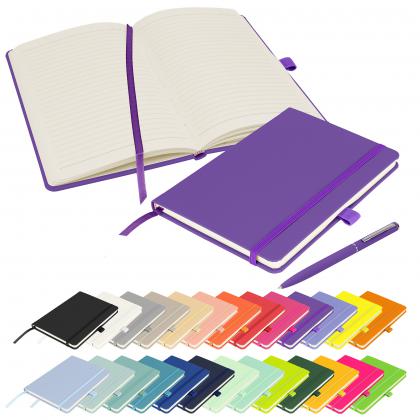 Notes London - Wilson A5 Certified Sustainably Sourced  Notebook & Pen Set in Purple