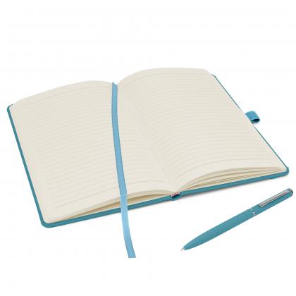 Notes London - Wilson A5 Certified Sustainably Sourced  Notebook & Pen Set in Teal