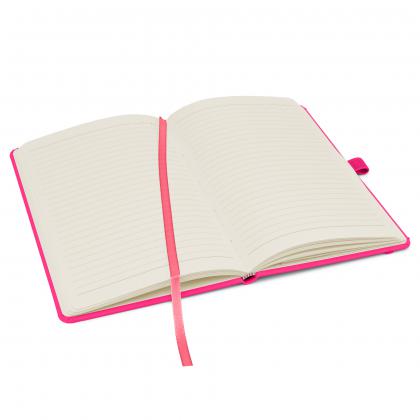 Notes London - Wilson Neon Certified Sustainably Sourced  Notebook in Neon Pink