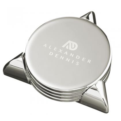 Stafford Silver Metal Coaster Set