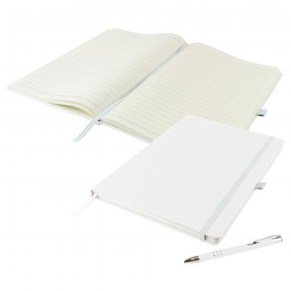 Dunn A4 Notebook and Pen Set in White