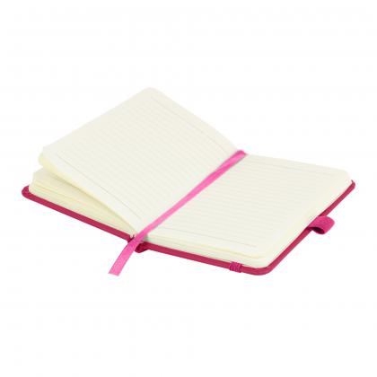 Moriarty A6 Lined Soft Touch PU Notebook in Pink