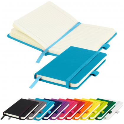 Moriarty A6 Lined Soft Touch PU Notebook in Teal